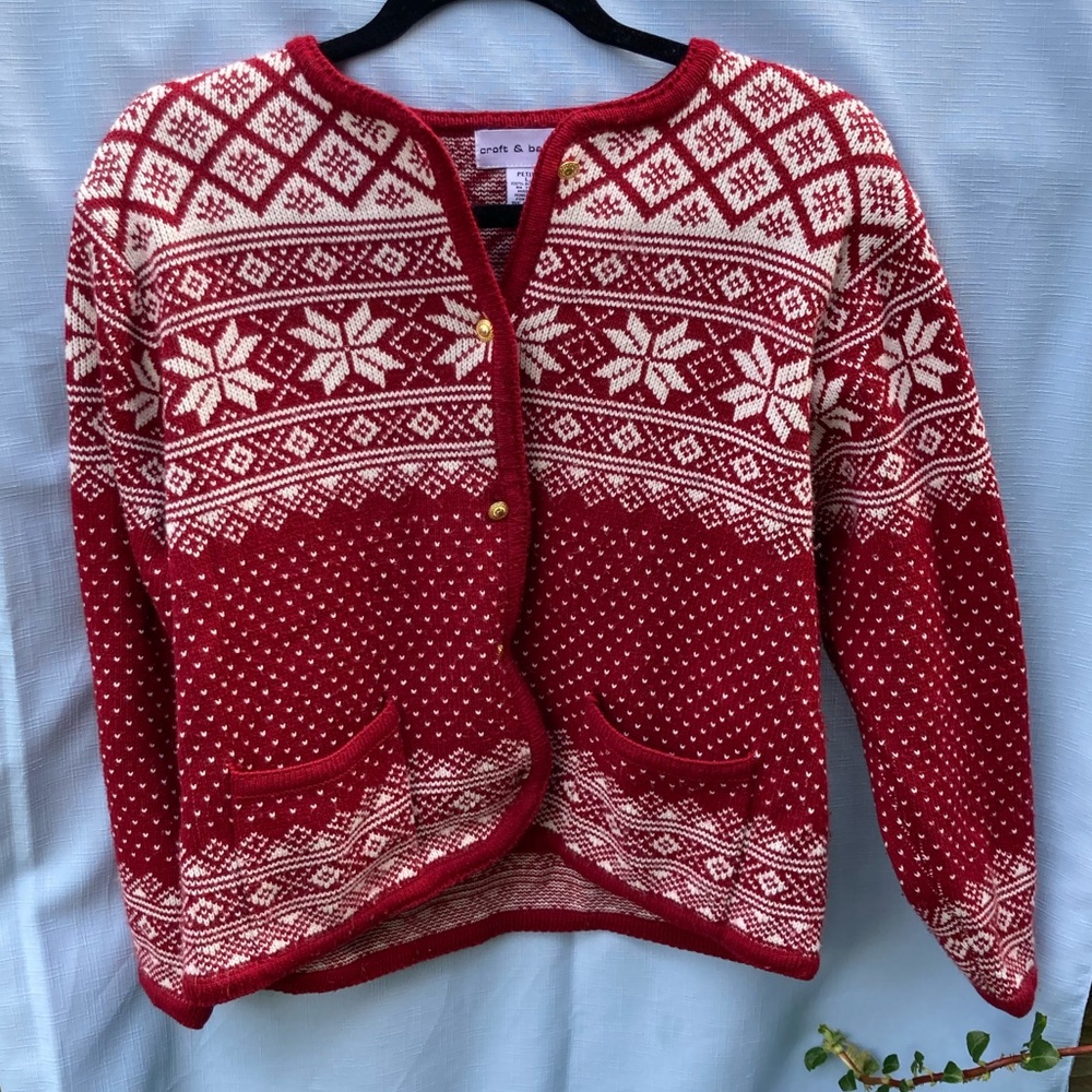 Croft & Barrow Petite Women’s Red Sweater L